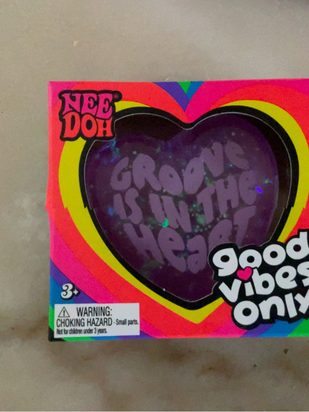 Good Vibes Purple Heart Squishy Toy